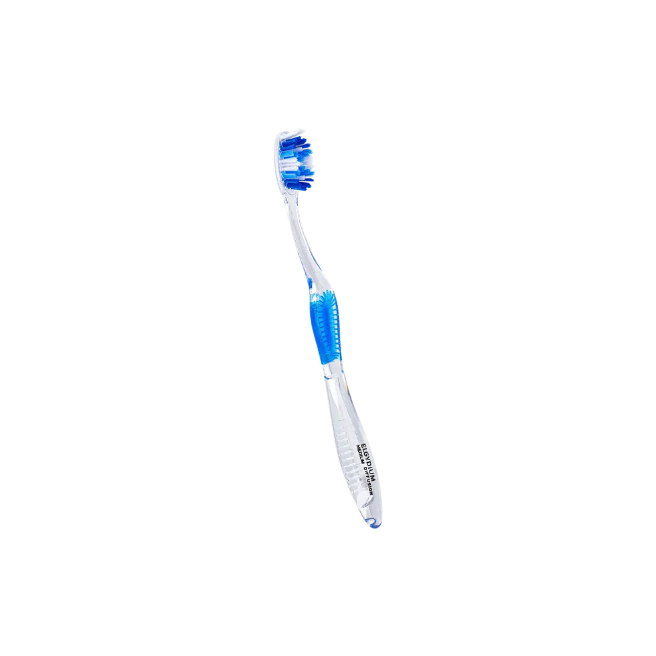 Uma escova de dentes suave com um padrão de cerdas único para uma escovagem personalizada.